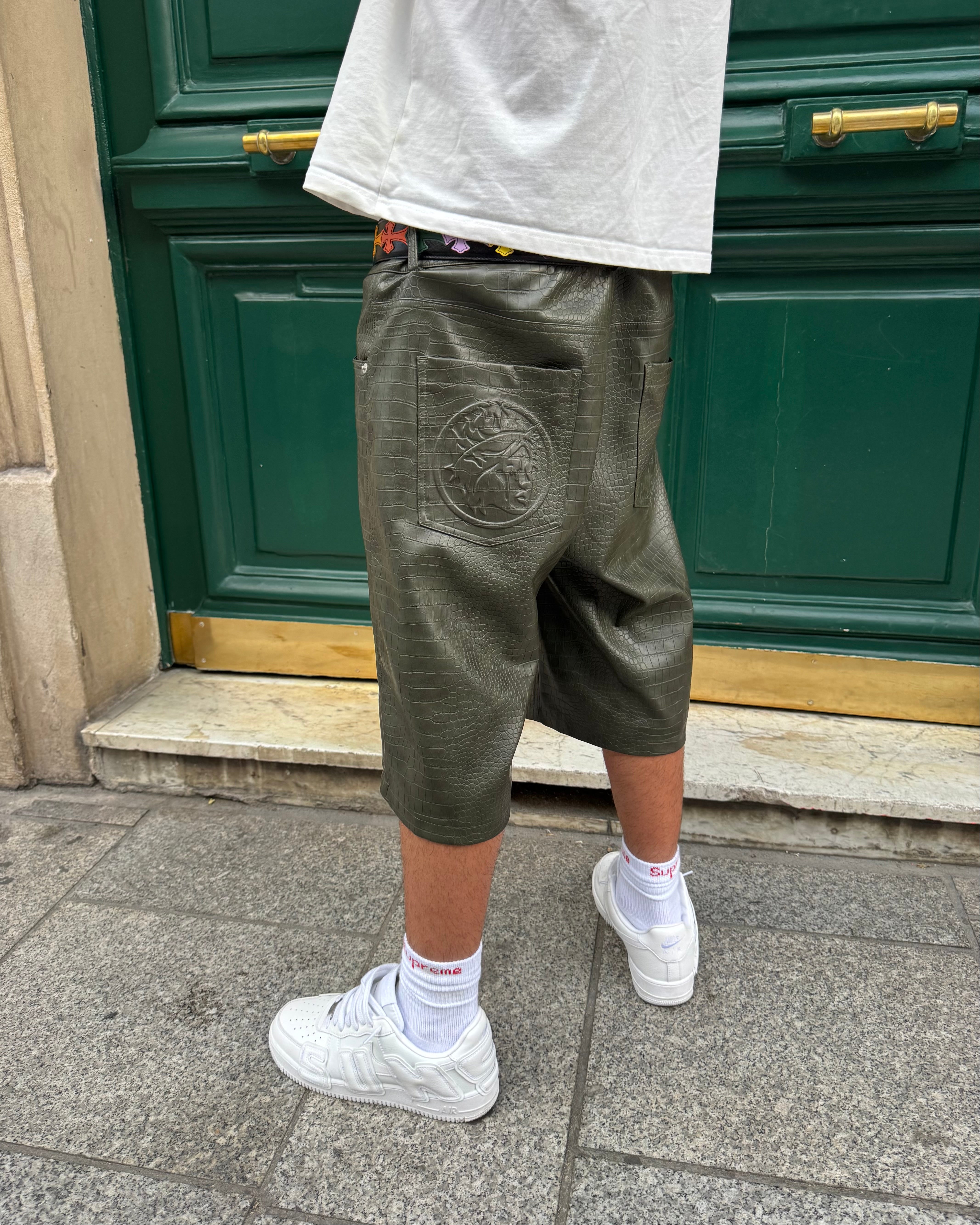 “CROCO” SHORTS KAKI