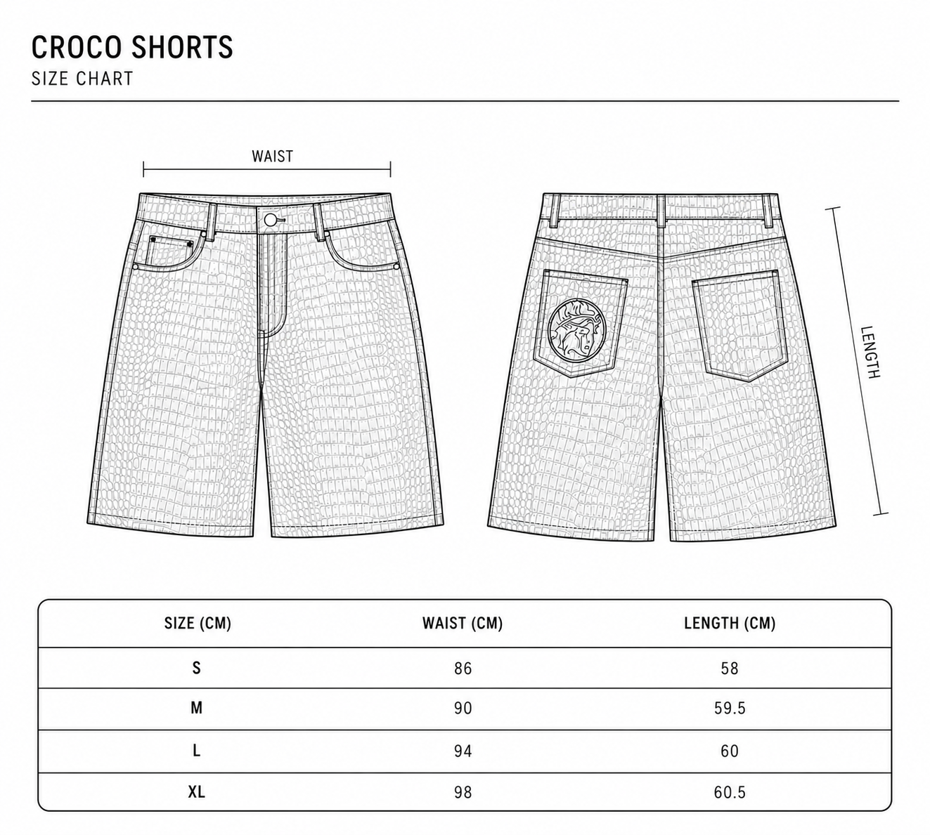 “CROCO” SHORTS TIPHANY