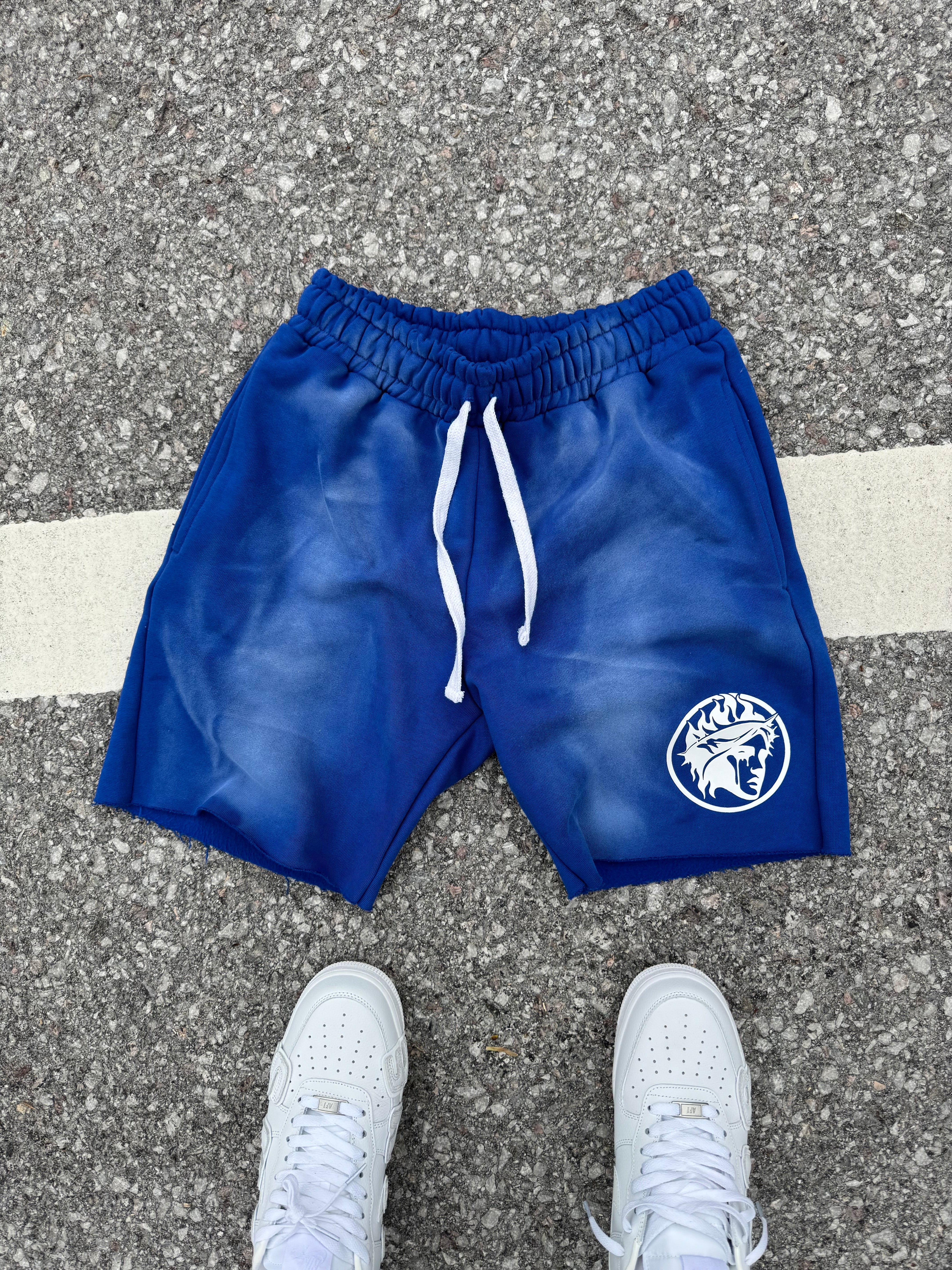 ACID WASH SHORT - BLEU