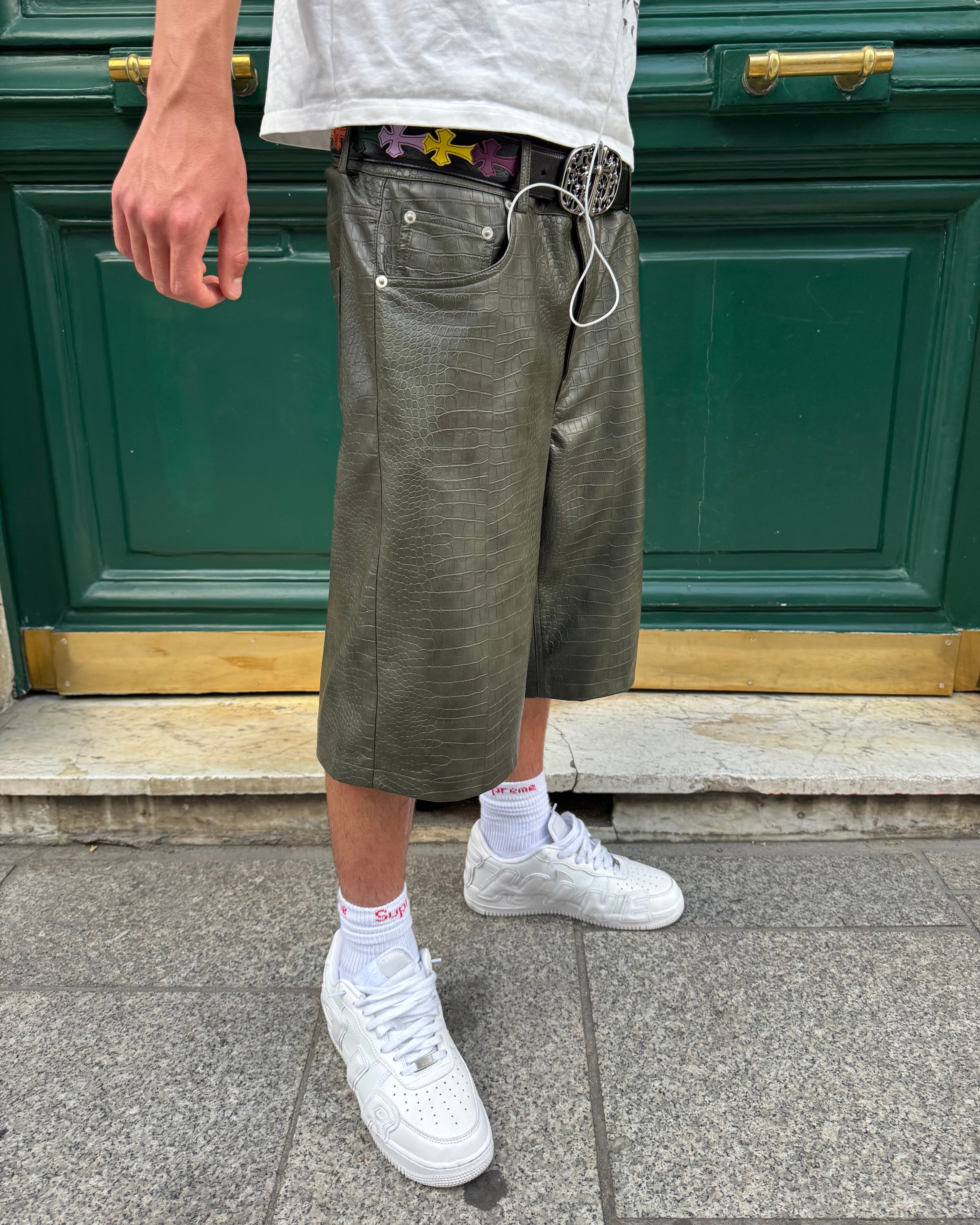 “CROCO” SHORTS KAKI